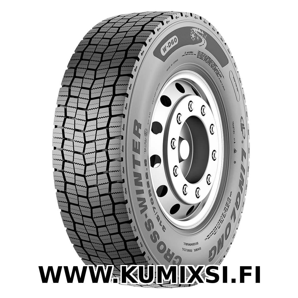Linglong W-D60 kuorma-autoon 3PMSF 315/70R22.5 156L
