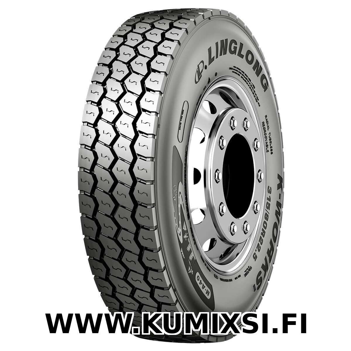 Linglong M-A40 kuorma-autoon 3PMSF 315/80R22.5 158K